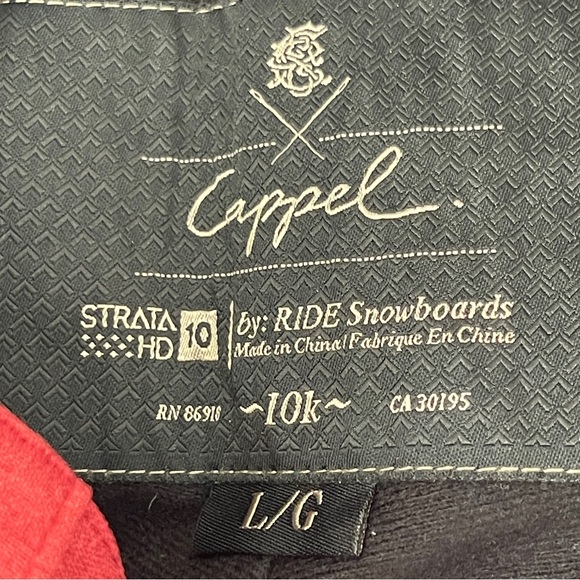 Cappel Ride Snowboards Strata HD 10 Burnt Red Women's Snowboarding Pants Size L - Picture 9 of 11
